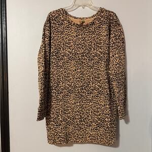 Farm Rio (old label) leopard print sweatshirt dress size medium
